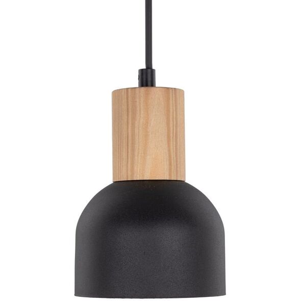 Φωτιστικό κρεμαστό TK Lighting Cairo 4894 1x15W E27 μαύρο/ξύλινο