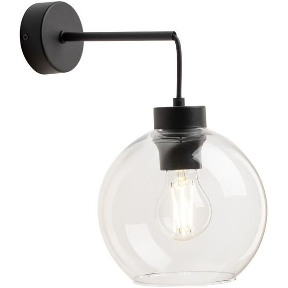 TK Lighting Cubus 10245 απλίκα τοίχου 1x15W E27 διαφανές/μαύρο