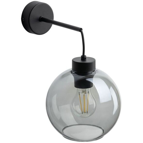 TK Lighting Cubus 10243 απλίκα τοίχου λάμπα 1x15W E27 γραφίτης/μαύρο