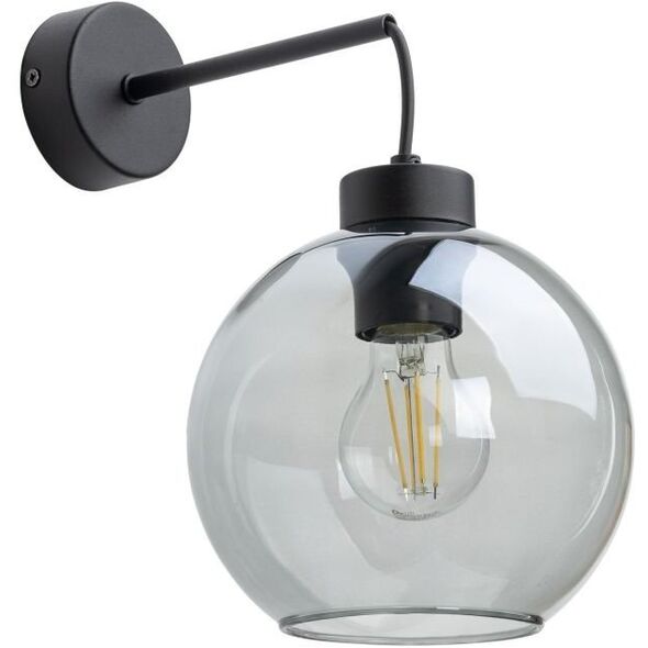 TK Lighting Cubus 10243 απλίκα τοίχου λάμπα 1x15W E27 γραφίτης/μαύρο