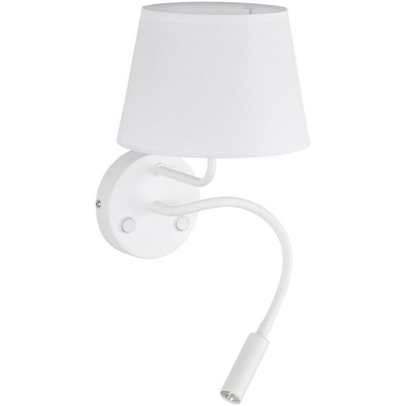 TK Lighting Maja 10080 απλίκα φωτιστικό τοίχου 1x60W E27 1x6W G9 λευκό