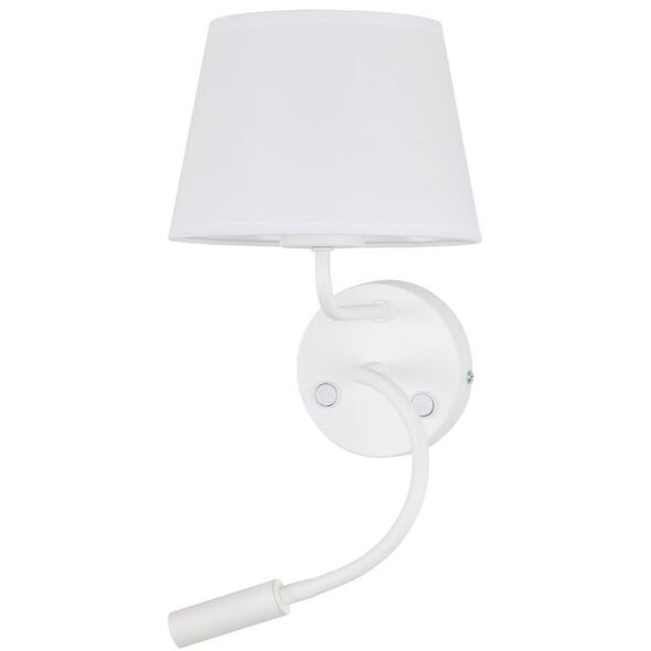 TK Lighting Maja 10080 απλίκα φωτιστικό τοίχου 1x60W E27 1x6W G9 λευκό