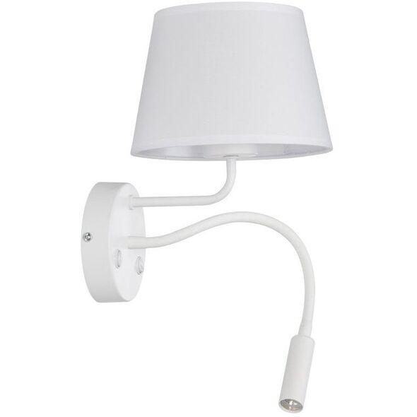 TK Lighting Maja 10080 απλίκα φωτιστικό τοίχου 1x60W E27 1x6W G9 λευκό