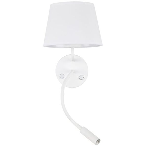 TK Lighting Maja 10080 απλίκα φωτιστικό τοίχου 1x60W E27 1x6W G9 λευκό