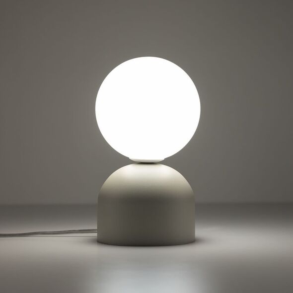 TK Lighting Miki 16038 lampa stołowa lampka 1x8W G9 beżowa/biała