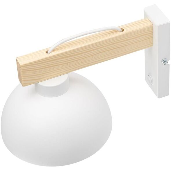 TK Lighting Όσλο 4962 απλίκα φωτιστικό τοίχου 1x15W E27 λευκό/ξύλινο
