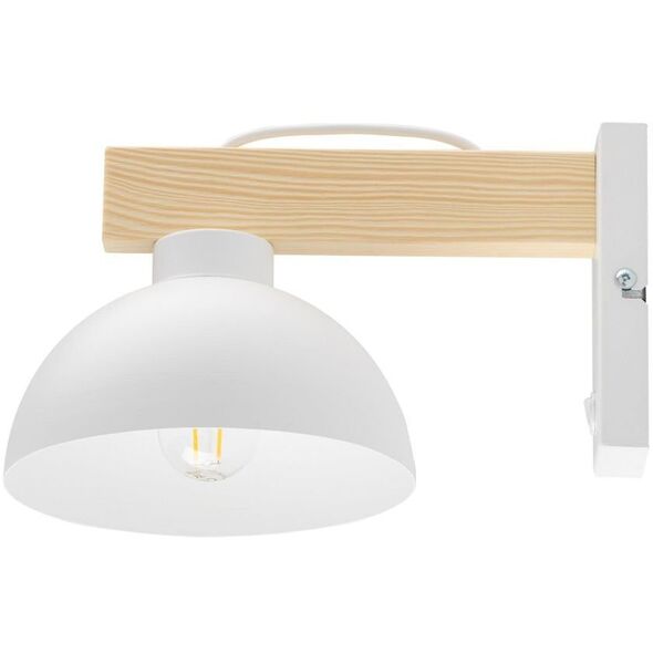 TK Lighting Όσλο 4962 απλίκα φωτιστικό τοίχου 1x15W E27 λευκό/ξύλινο