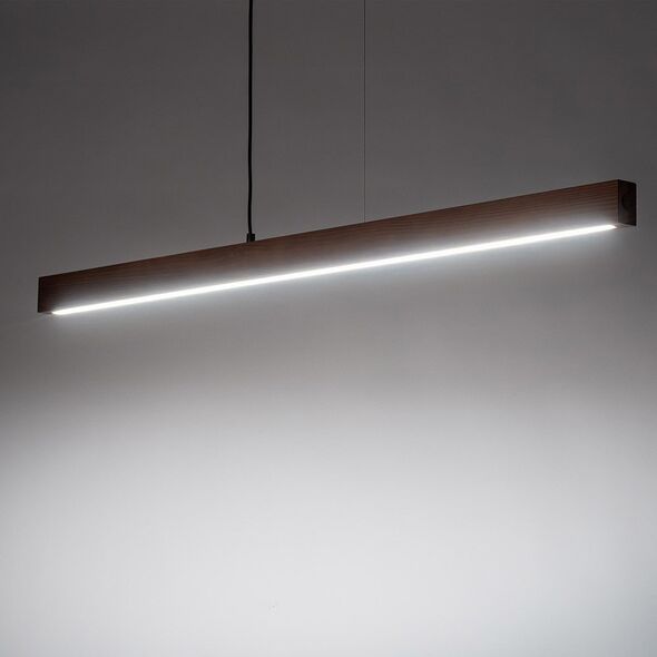 Φωτιστικό κρεμαστό Teo 1449 της TKKRYWULT 1x36W LED 3000K καρυδιά/μαύρο