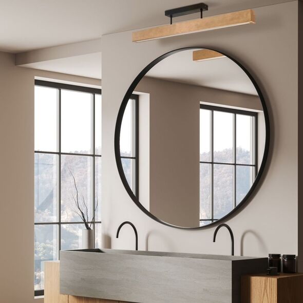 TK Lighting Teo 6619 πλαφονιέρα φωτιστικό οροφής 1x36W LED 3000K πεύκο/μαύρο