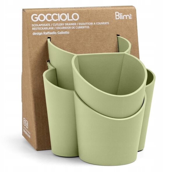 GOCCIOLO Θήκη για μαχαιροπίρουνα πράσινη