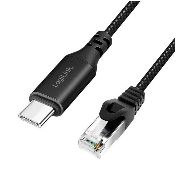 Προσαρμογέας καλωδίου LOGILINK CU0413 Ethernet USB 3.2, C/M σε RJ45/M, ενεργός, 3 μ
