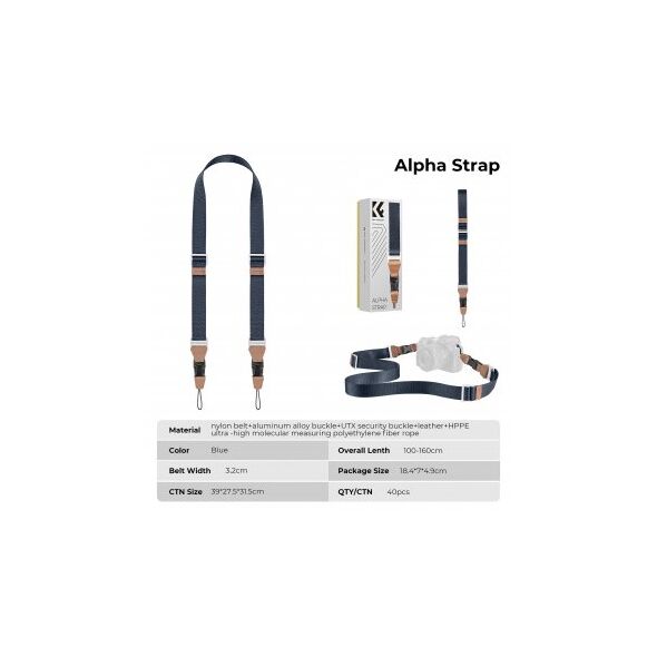 Λουράκι κάμερας K&F Concept Alpha Strap - σκούρο γκρι