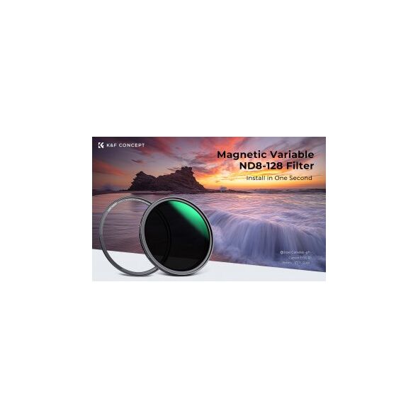 Ρυθμιζόμενο μαγνητικό γκρι φίλτρο K&F Concept Nano-X MRC Fader ND8-128 - 72 mm