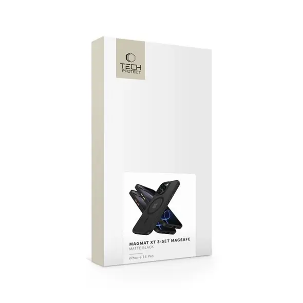 Etui Tech-Protect Magmat Xt 3-set MagSafe Apple iPhone 16 Pro Matte Black
