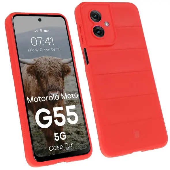 Pancerne etui Bizon Case Tur do Motorola Moto G55 5G czerwone