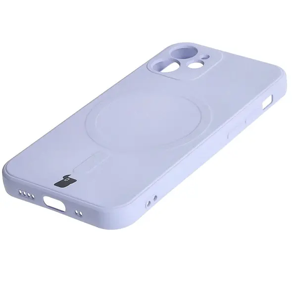 Etui Bizon Case Silicone MagSafe Sq do Apple iPhone 12 Mini jasnofioletowe