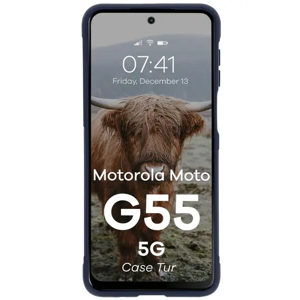 Pancerne etui Bizon Case Tur do Motorola Moto G55 5G granatowe