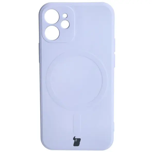 Etui Bizon Case Silicone MagSafe Sq do Apple iPhone 12 Mini jasnofioletowe