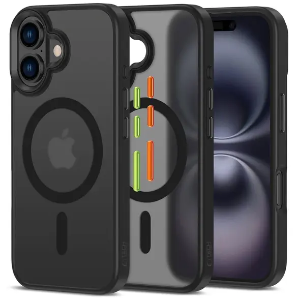 Etui Tech-Protect Magmat Xt 3-set MagSafe Apple iPhone 16 Matte Black