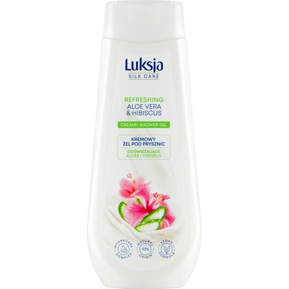 Luksja Luksja Silk Care Kremowy żel pod prysznic odświeżające aloes i hibiskus 500 ml