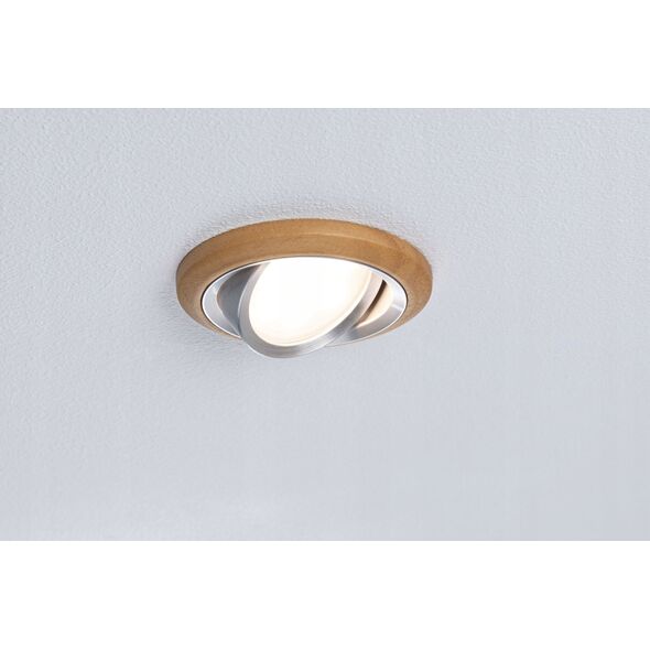 Σετ ενσωματωμένων φωτιστικών LANATI COIN LED 3X 6W 470lm 84mm 2700K IP20 230V ξύλο / αλουμίνιο