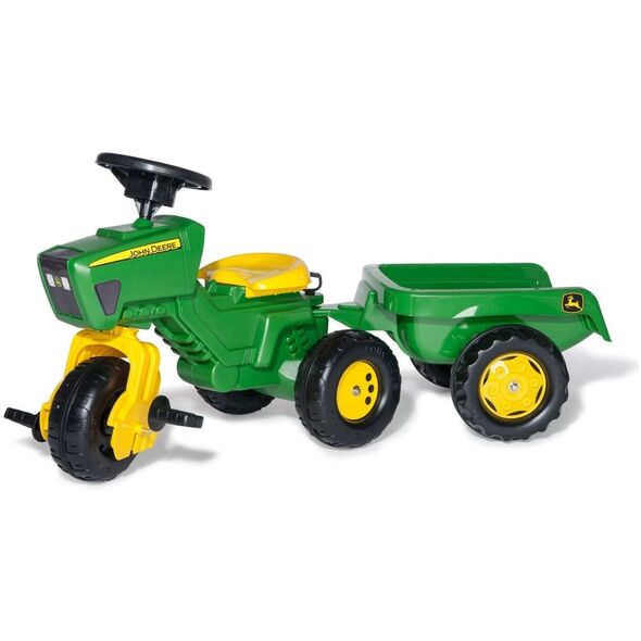 Rolly Toys 052769 Τρακτέρ Rolly-Kid John Deere 3-Τροχοφόρο με Τρέιλερ