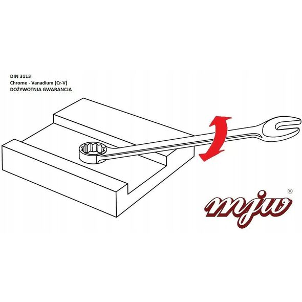 Klucz płasko-oczkowy 16mm