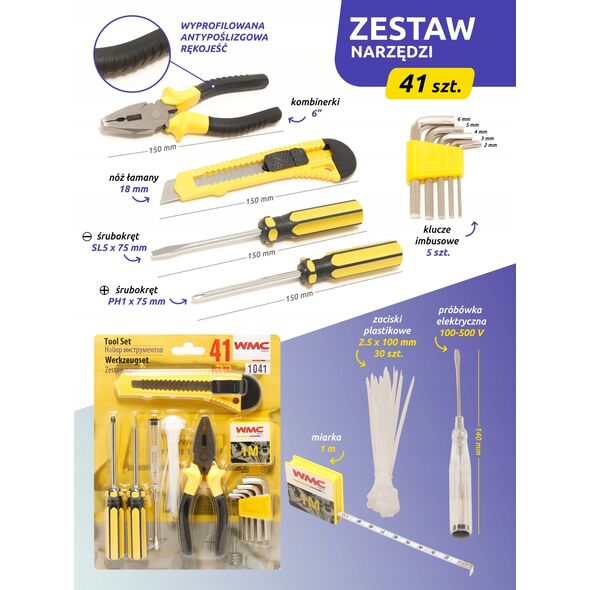 ZESTAW NARZĘDZIOWY KLUCZE WKRĘTAKI SZCZYPCE