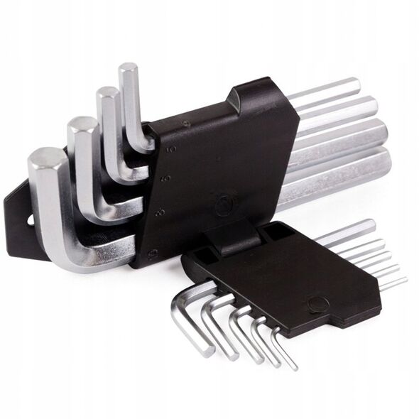 Zestaw kluczy IMBUS typ L 9el., (1,5, 2, 2,5, 3, 4, 5, 6, 8, 10mm)