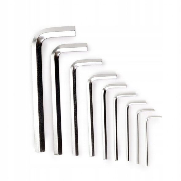 Zestaw kluczy IMBUS typ L 9el., (1,5, 2, 2,5, 3, 4, 5, 6, 8, 10mm)