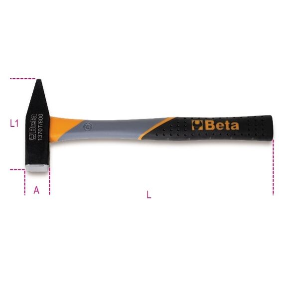Beta Tools Młotek ślusarski rączka z tworzywa sztucznego 200g 280mm (1370T/200)