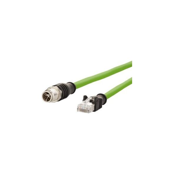 Metz Kabel połączeniowy METZ CONNECT M12 męski-RJ45 męski, 8-biegunowy kodowany X, 1 m