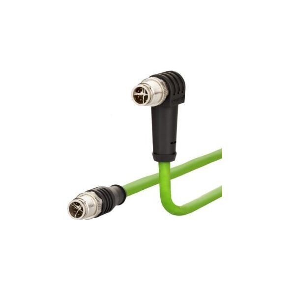 Metz METZ CONNECT kabel połączeniowy M12 męski-M12 męski, 8-stykowy, kodowany X, hakowy, 2 m