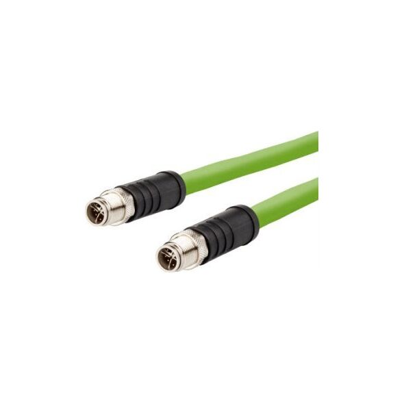 Triton METZ CONNECT Kabel połączeniowy M12 męski -M12 męski, 8-biegunowy z kodem X, prosty-prawy, łańcuch nadążny, 10 m