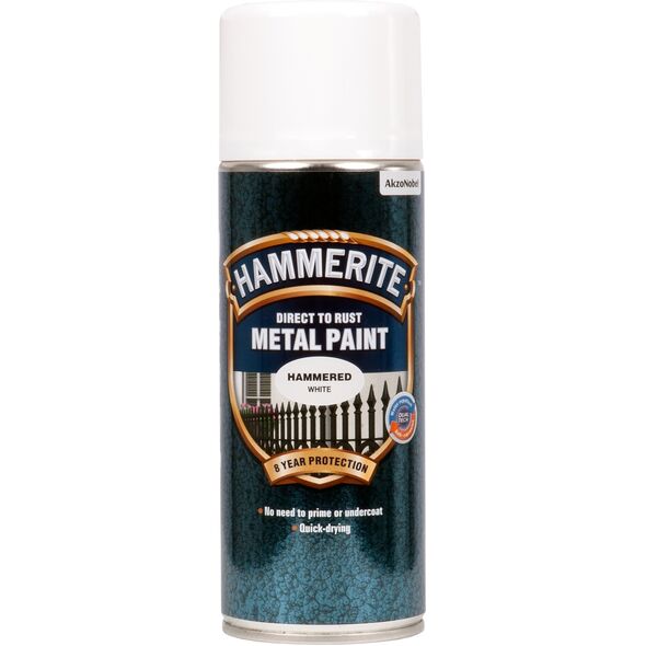 Hammerite Σφυρήλατο Βερνίκι - Λευκό - Σπρέι - 400 ml.