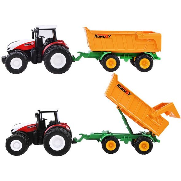 Traktor na pilota gumowe koła + przyczepa RC0601 EDUKAMP
