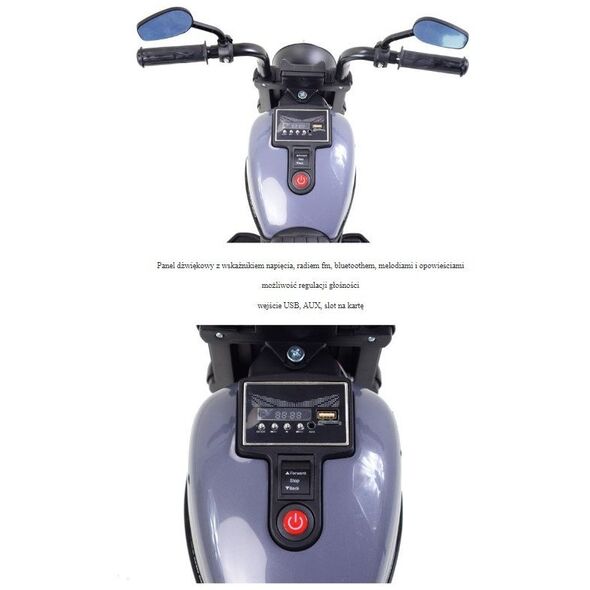 Motor elektryczny dla dziecka Chopper FASTER 20W Szary EDUKAMP