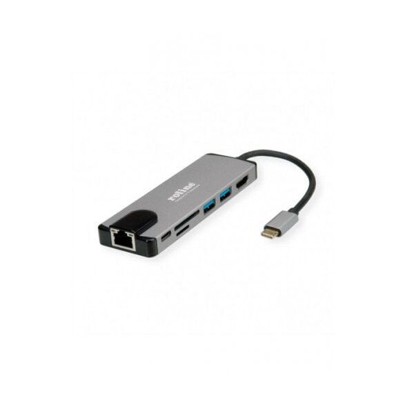 ROLINE USB 3.2 Gen 2 Typ C Multiport Docking Station, 4K HDMI, 2x USB 3.2 Gen 1,