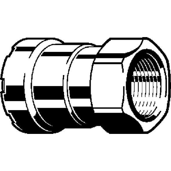 VIEGA Megapress overgang 2"x2" muffe/muffe, ulegeret stål med zink/nikkel belægning og SC-Contur
