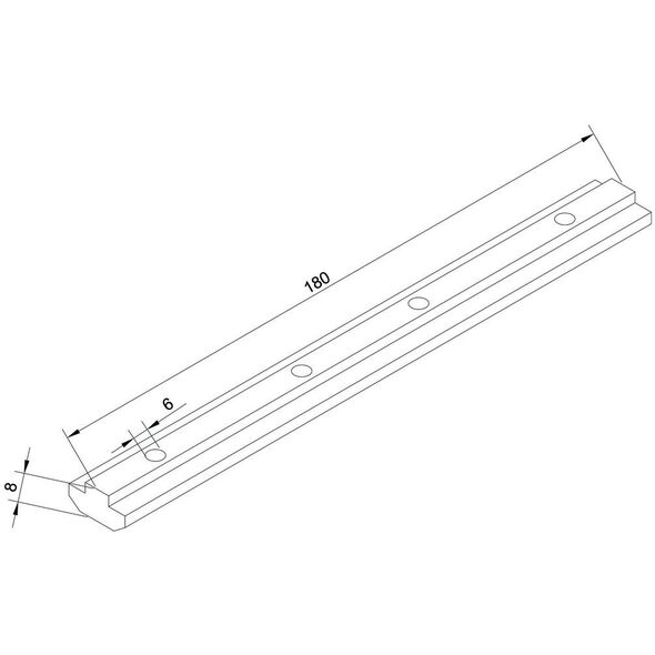 Multibrackets M Pro Series - Rail Extension, Rail, Aluminium, Aluminium, M Pro Series, 500 g, 180 mm