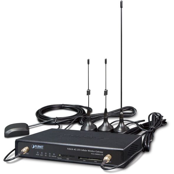 PLANET Vehicle 4G LTE Cellular Wirel, GRE,PPTP,IPSec,L2TP, 168 mm, 104 mm, 25 mm, 537 g, 6~32V DC, 1.5A