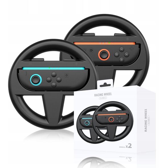 2x Τιμόνι Λαβή Για Joy-con Για Nintendo Switch 2 Nsw2 Για Mario Kart / 2x Μαύρο / JYS-ns226
