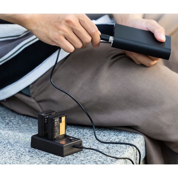 Διπλός Φορτιστής Usb Για Lp-e6 N Nh Canon Eos R5 R6 R 5d 90d 6d 7d 80d K&f / Kf28.0007