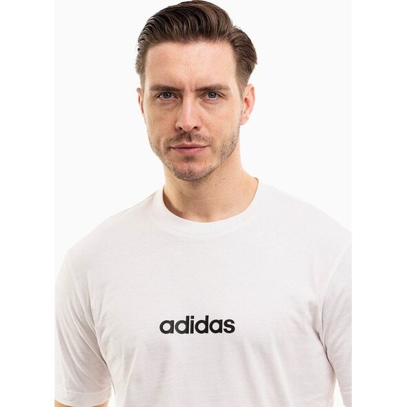 Koszulka męska adidas Essentials Linear Single biała JE9000 2XL