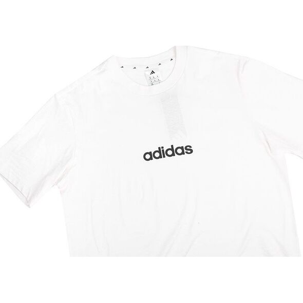 Koszulka męska adidas Essentials Linear Single biała JE9000 2XL