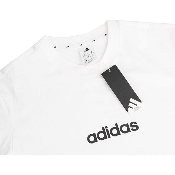 Koszulka męska adidas Essentials Linear Single biała JE9000 2XL