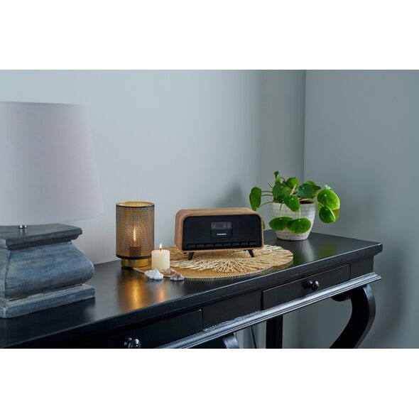 Thomson Głośnik drewniany bezprzewodowy COSY Bluetooth Radio FM Alarm LCD 30W
