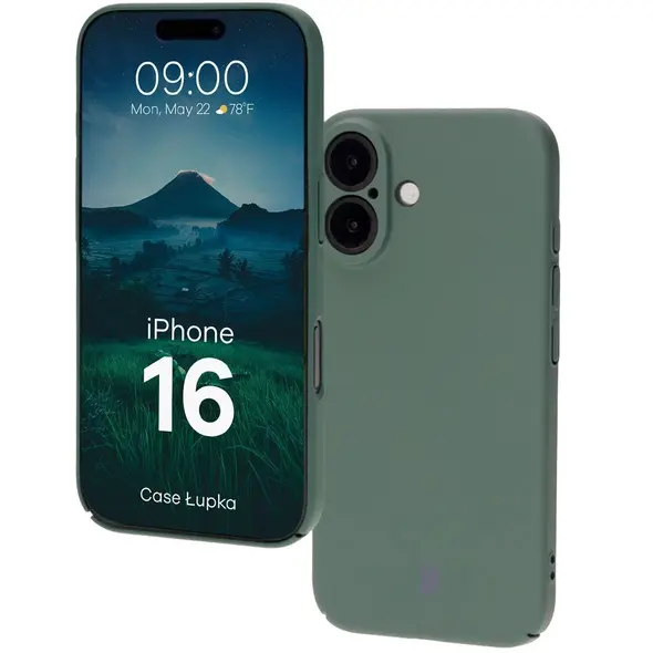 Etui Bizon Case Łupka do Apple iPhone 16 zielone