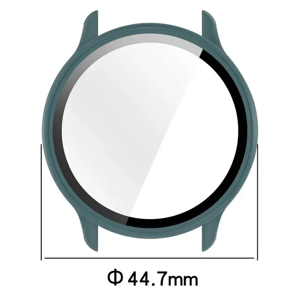Etui ze szkłem do zegarka Bizon Case+Glass Watch do Garmin Vivoactive 6 zielone