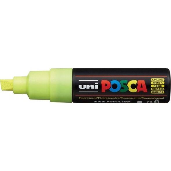 Uni MARKER PLAKATOWY UNI POSCA PC-8K FLUORESCENCYJNY ŻÓŁTY